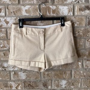 Express Gold Metallic Shorts